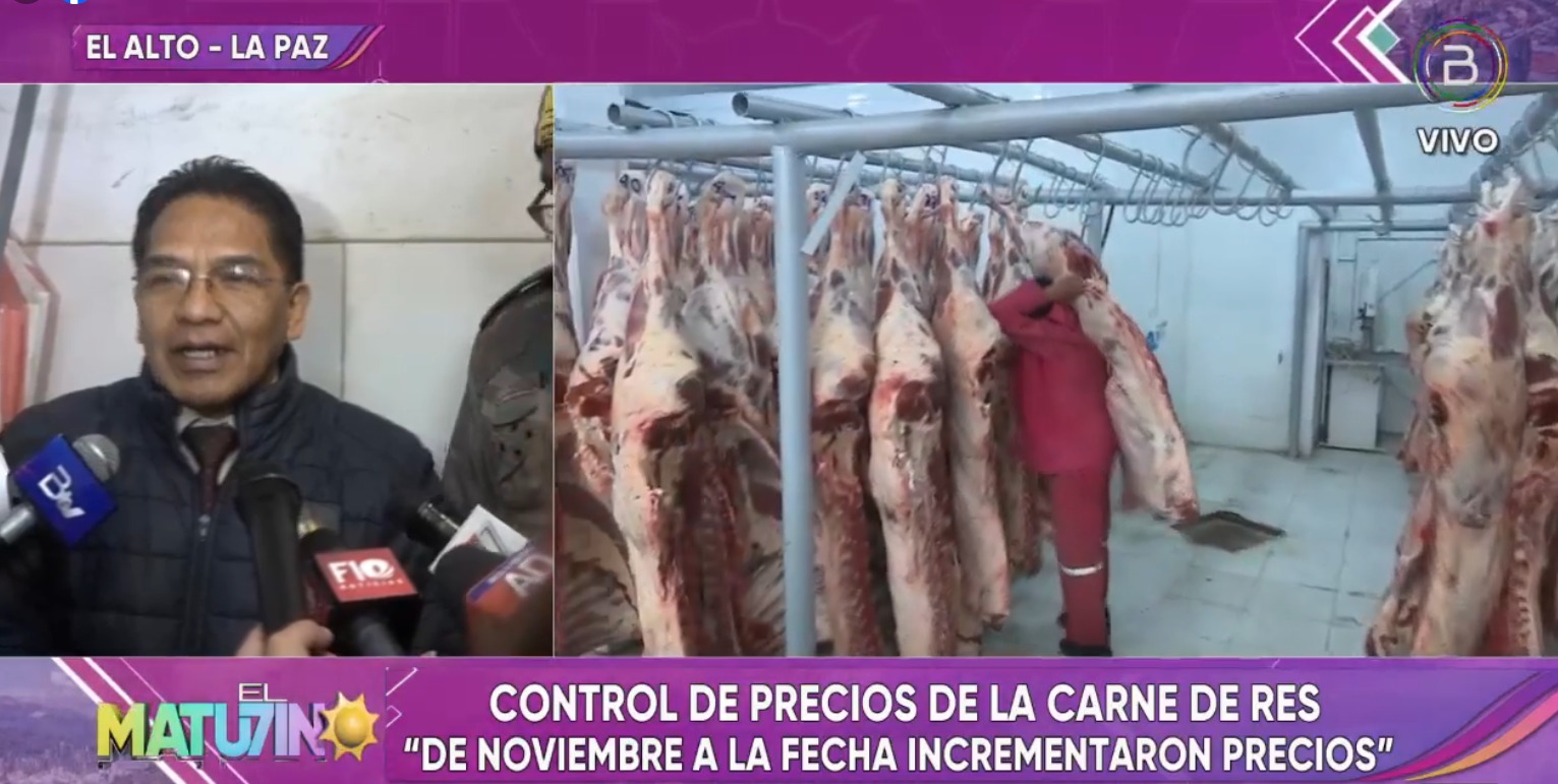 Defensa del Consumidor identifica que kilo gancho de la carne subió hasta Bs 40 en frigoríficos de El Alto