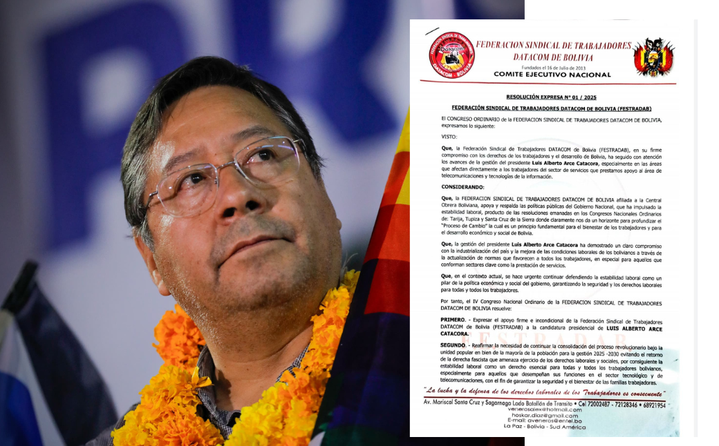 Datacom Bolivia proclama al presidente Arce como candidato presidencial para garantizar la estabilidad amenazada por la derecha