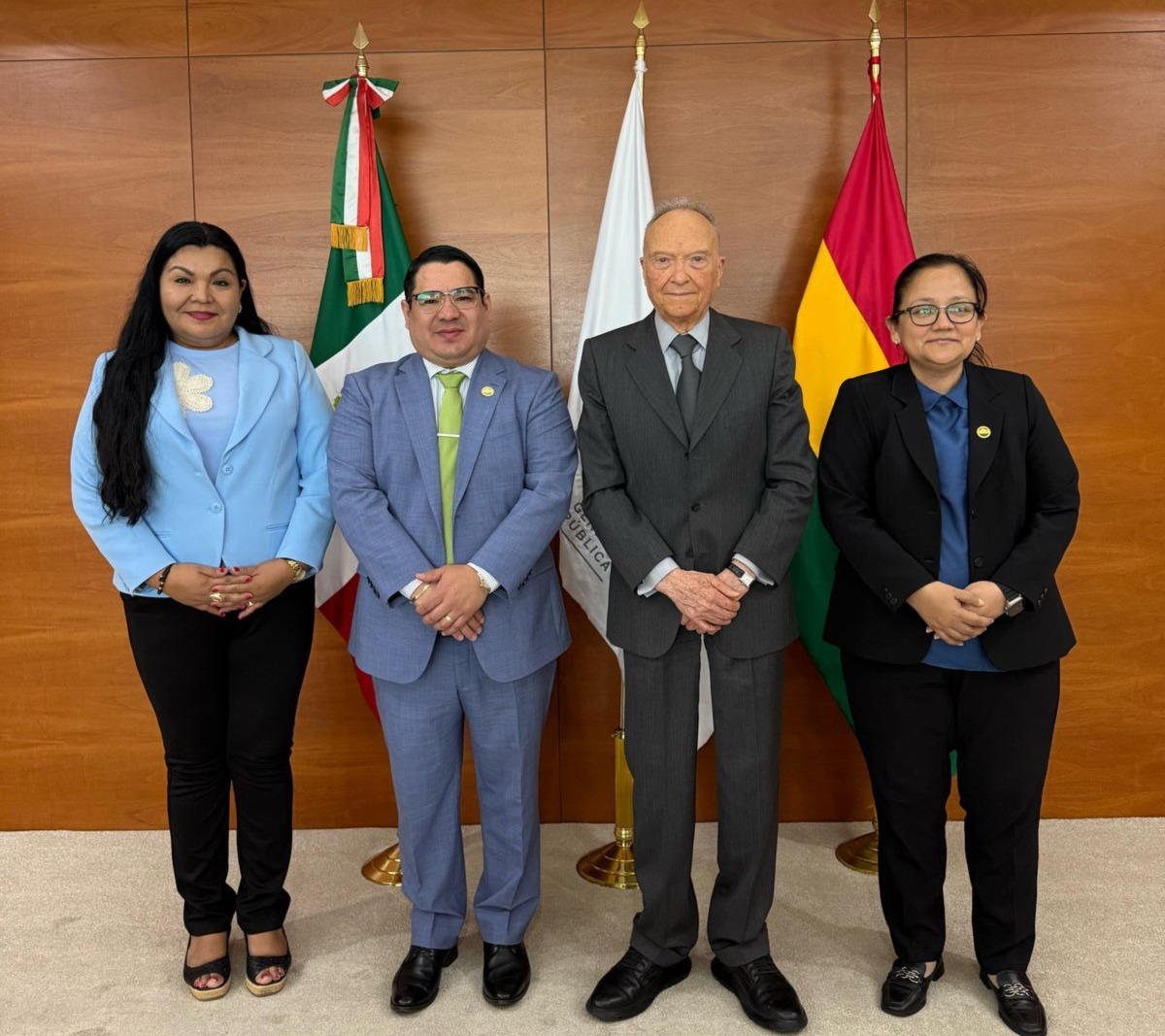 Fiscales generales de Bolivia y México fortalecen la coordinación interinstitucional para la lucha efectiva contra la criminalidad. Foto: FGE