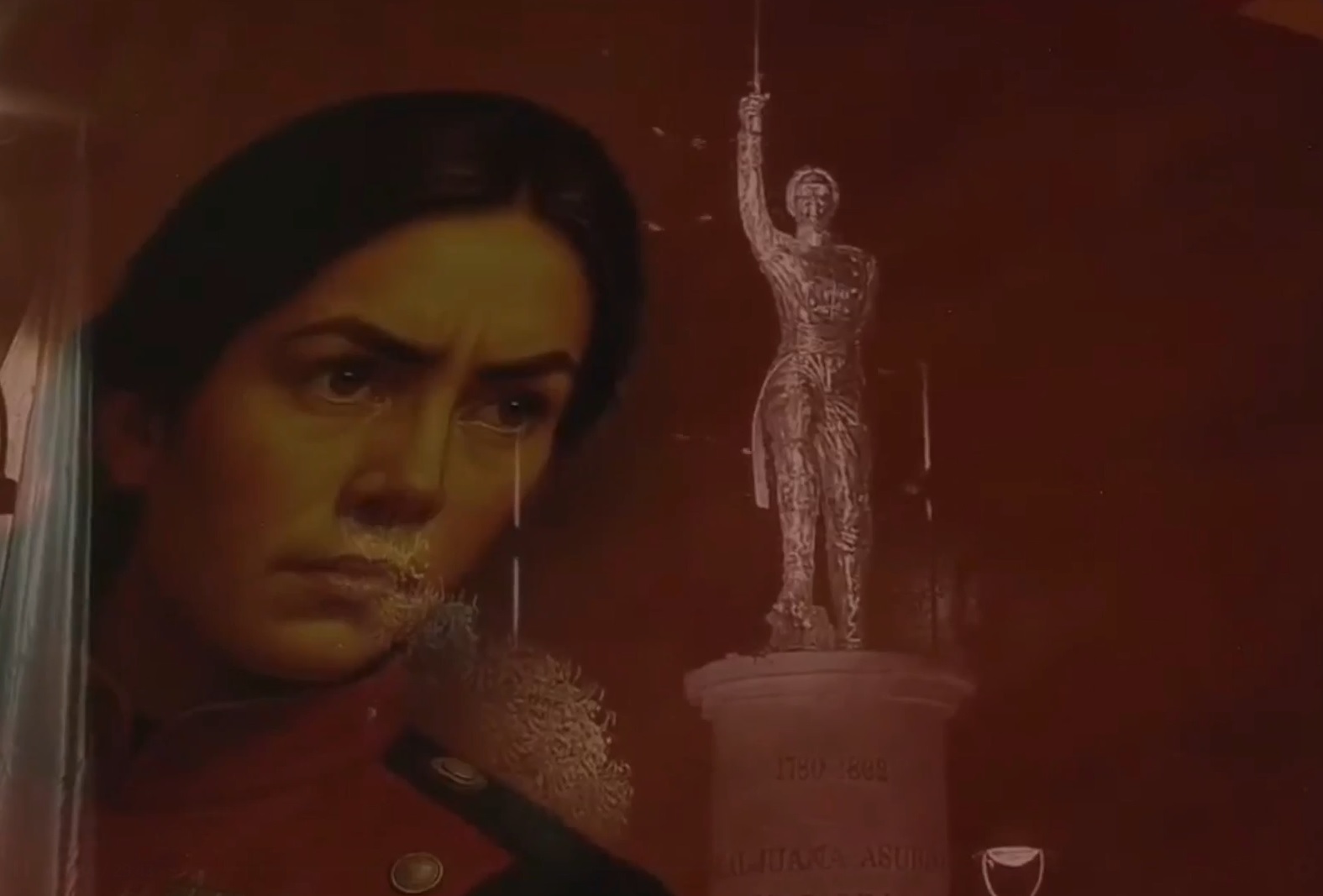 En la plaza principal de Sucre descubren el monumento a Juana Azurduy en homenaje al Bicentenario de Bolivia