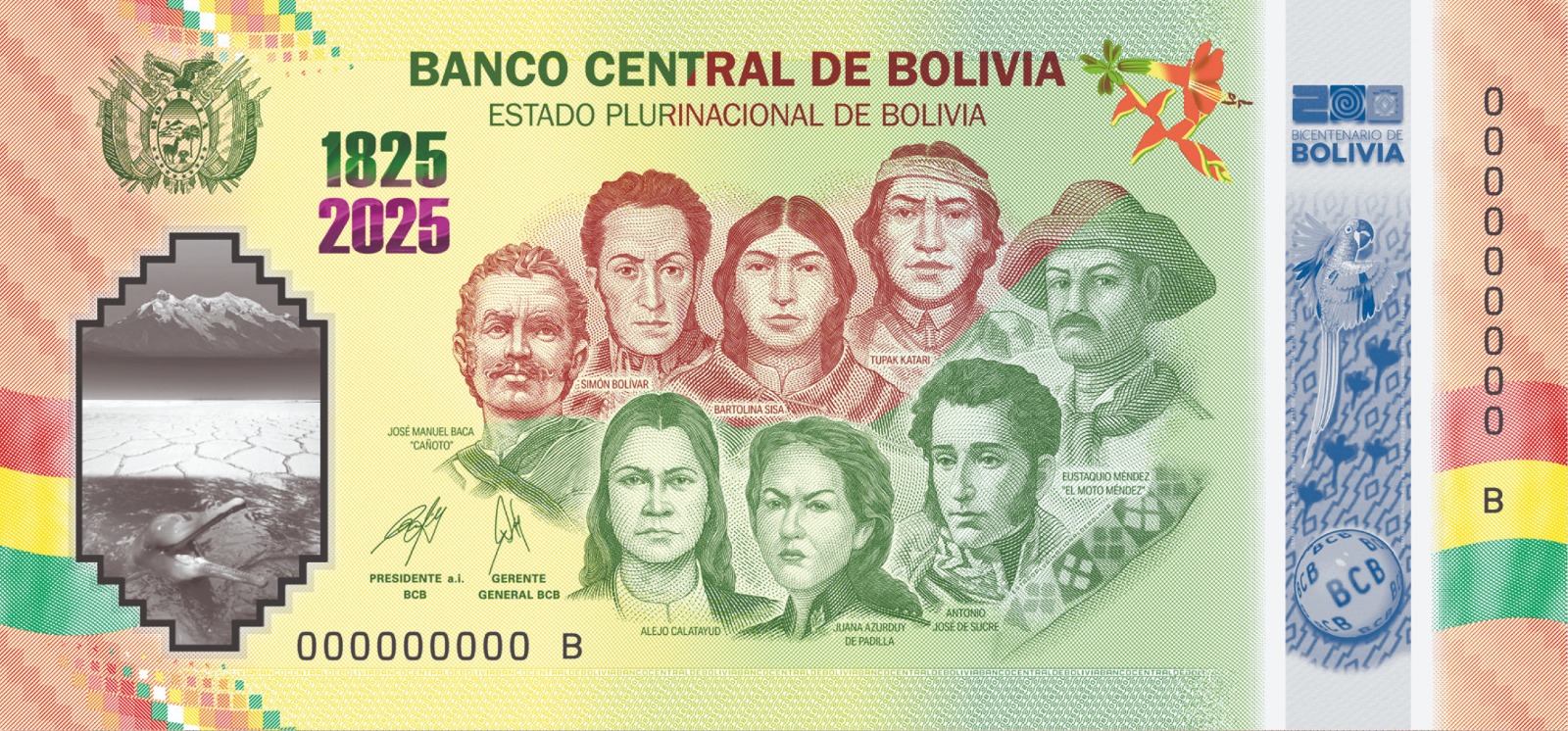 Ciudanía hace fila en ventanillas del BCB para adquirir el billete y monedas del Bicentenario