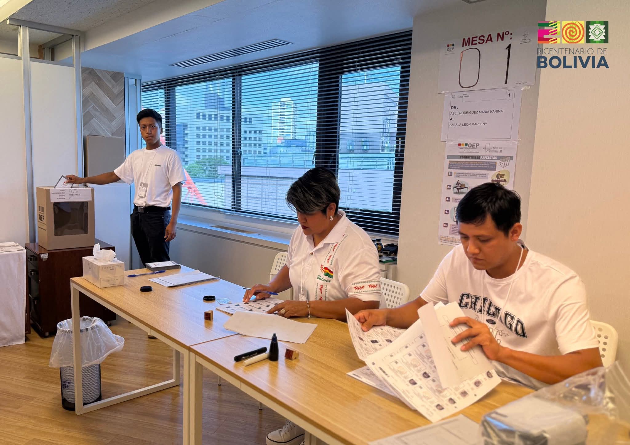 Arranca la jornada electoral en el exterior: Bolivianos residentes en Japón ejercen su voto