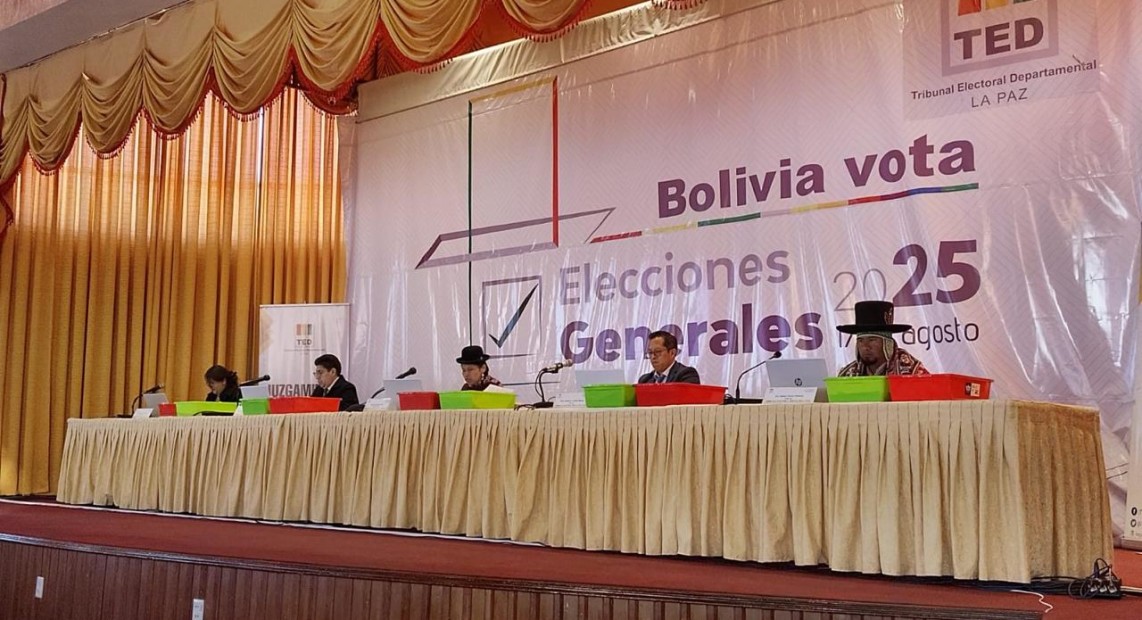 TED La Paz alcanza al 51% del cómputo de actas, se traza la meta de concluir este martes 