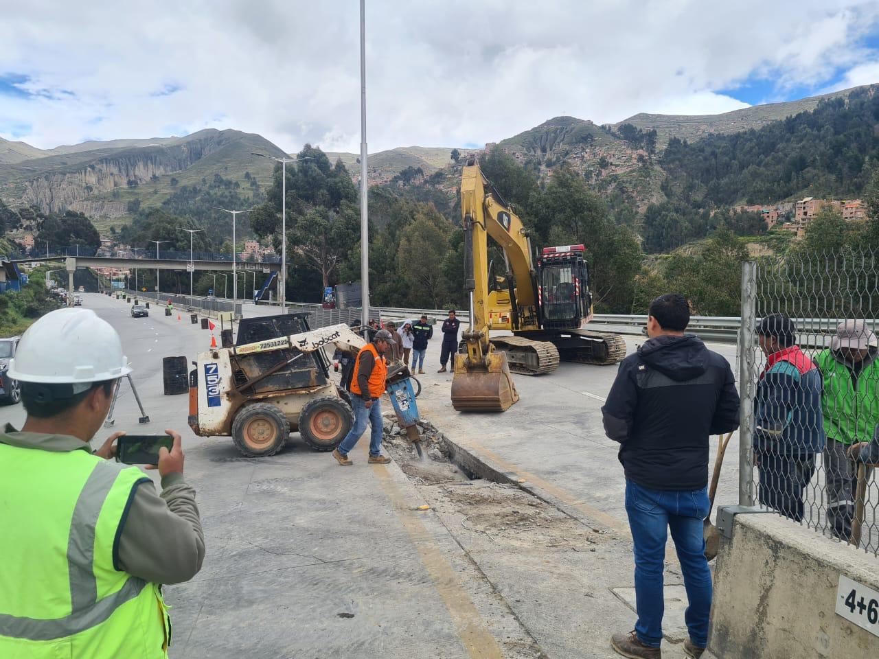 Prevén concluir trabajos de reparación en la Autopista La Paz – El Alto hasta octubre