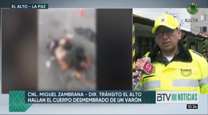 Policía halla un cuerpo desmembrado en la carretera Oruro - La Paz