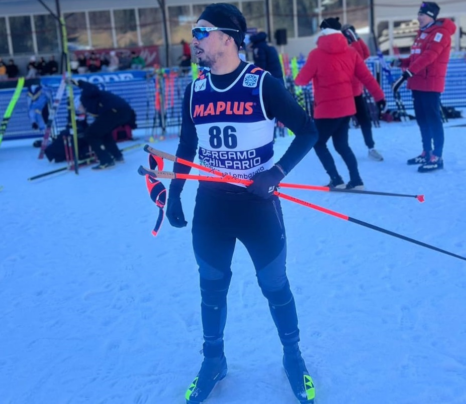 El esquiador Paolo Vargas se prepara en Italia con miras a los Juegos Olímpicos de Milán-Cortina d'Ampezzo 2026