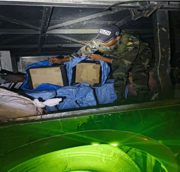 Dos personas son aprehendidas por transportar más de 20 kilos de cocaína camuflada en parlantes