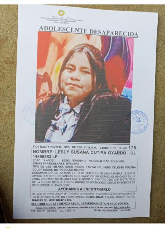 Emprenden búsqueda de Lesly, adolescente captada por un hombre en RRSS