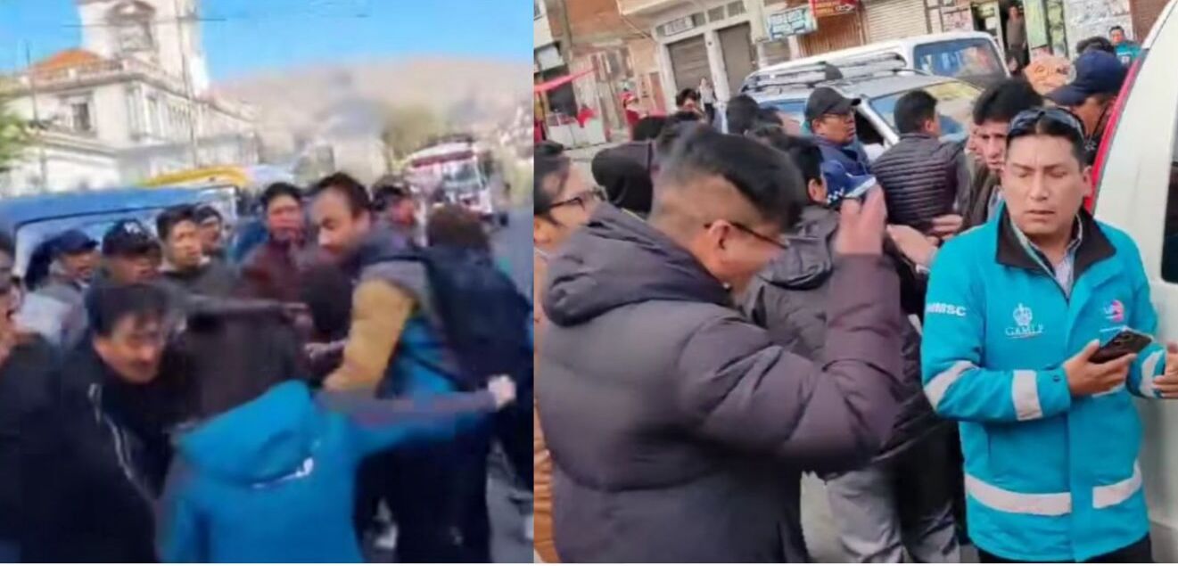 Incremento de pasajes no está autorizado en La Paz, Alcaldía realiza controles y choferes agreden a funcionarios 
