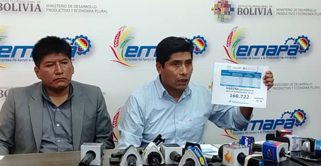 Emapa garantiza entrega de insumos al sector panificador. Captura: VosTv