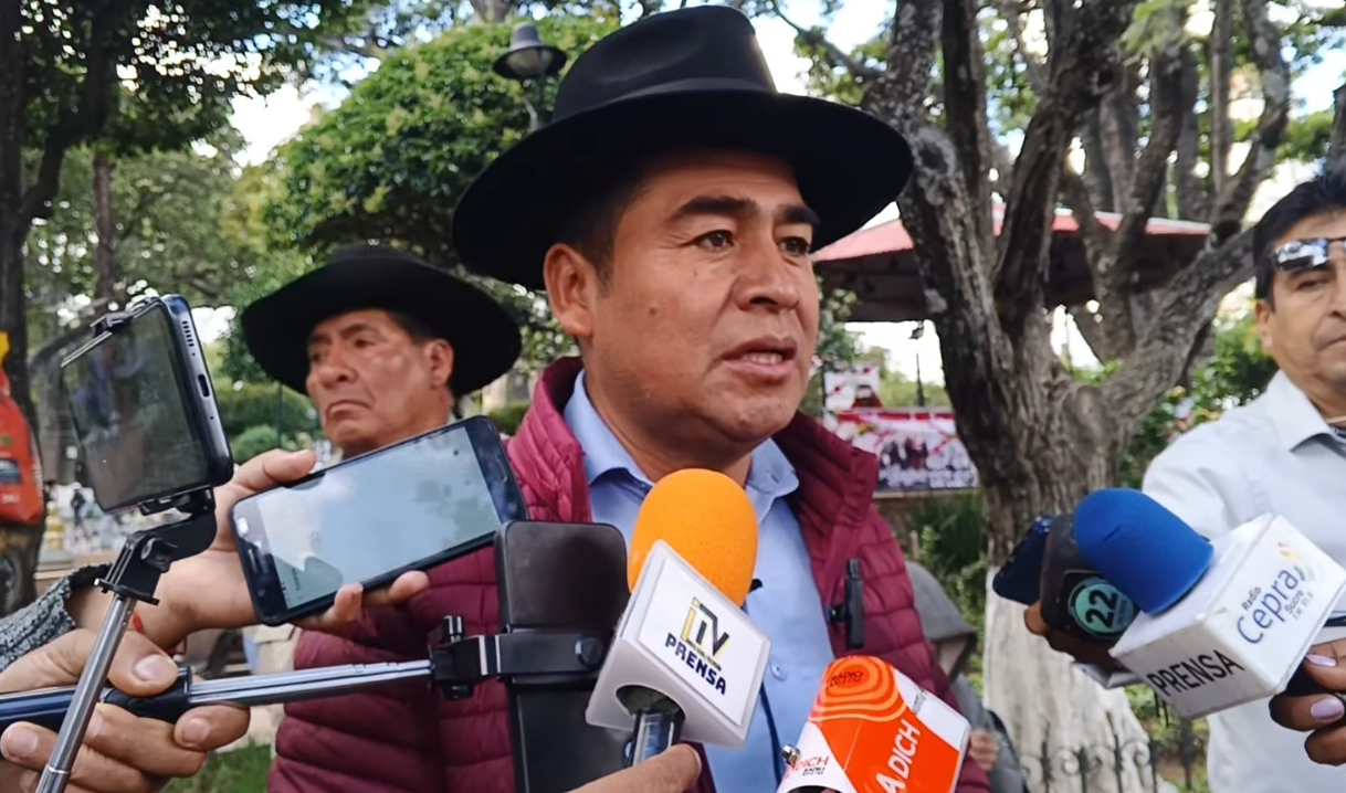 Secretario ejecutivo de la Csutcb , Fausto Escalante. Captura: Adich Radio