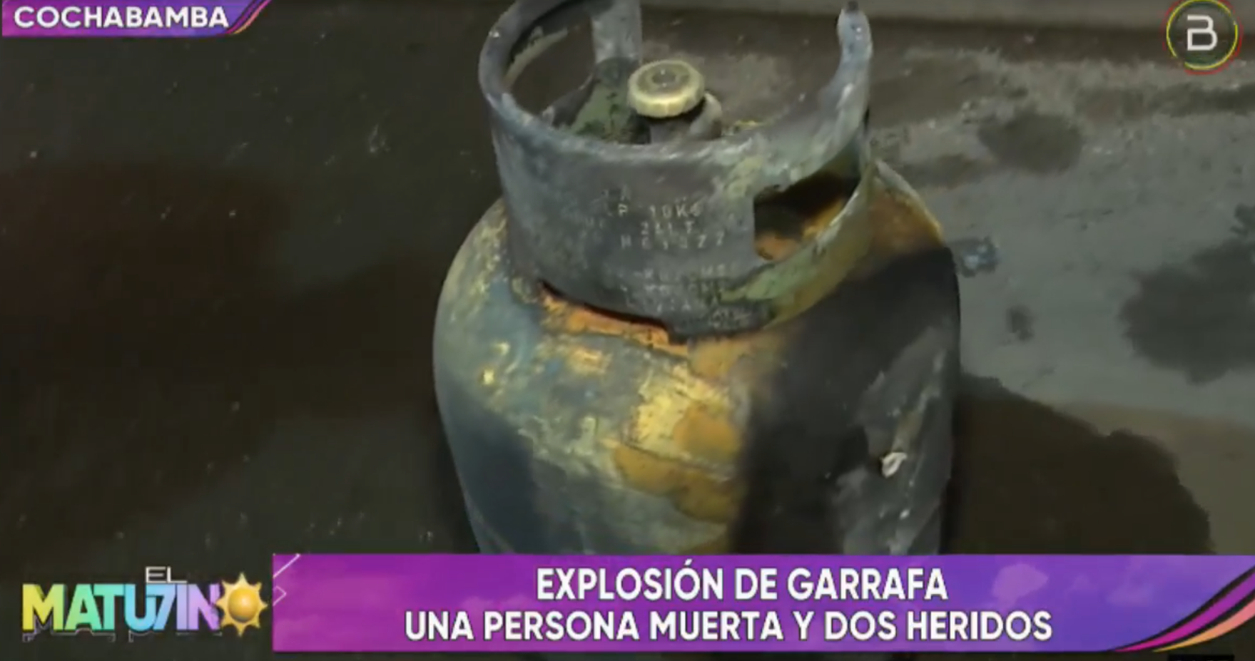 Explosión de garrafa deja una persona fallecida y dos heridas en Cochabamba