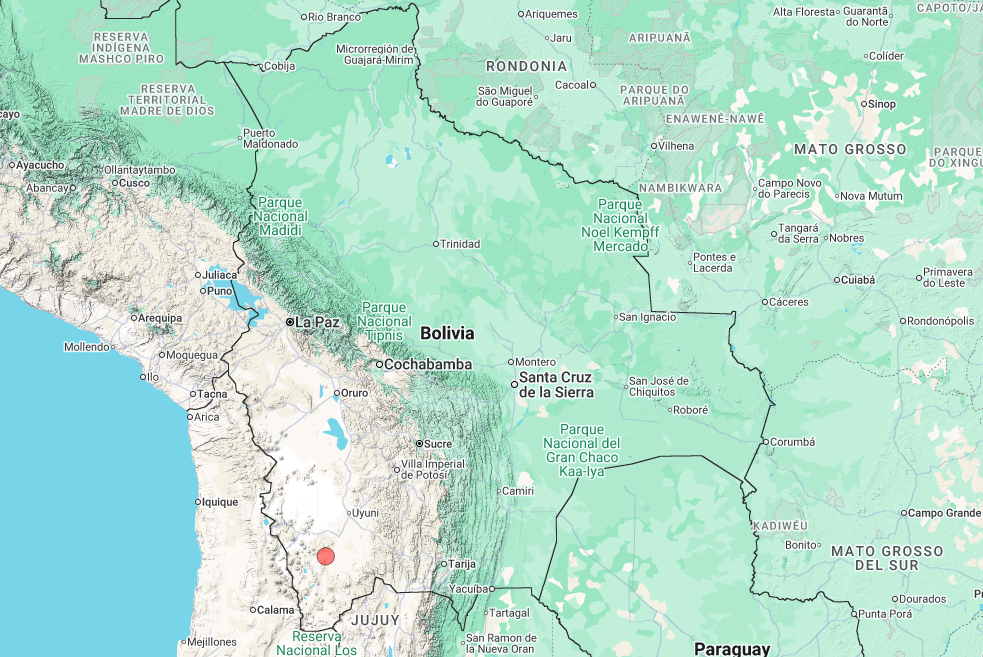 En Potosí se registra un sismo de magnitud 5.4 con epicentro en Nor Lípez