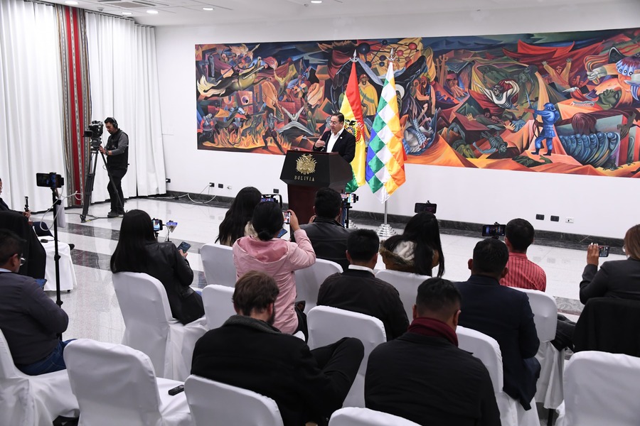 Arce garantiza las elecciones generales y asegura que el pueblo no apoya el proyecto desestabilizador evista