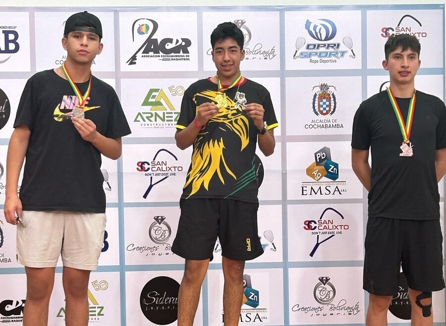 Bolivia brilla con 21 medallas en el Nacional Infanto-Juvenil de Ráquetbol 2025