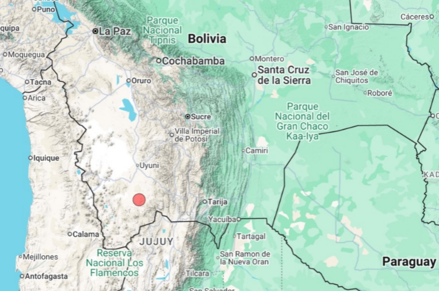 Registran un sismo de magnitud 4.8 con epicentro en Sud Lípez