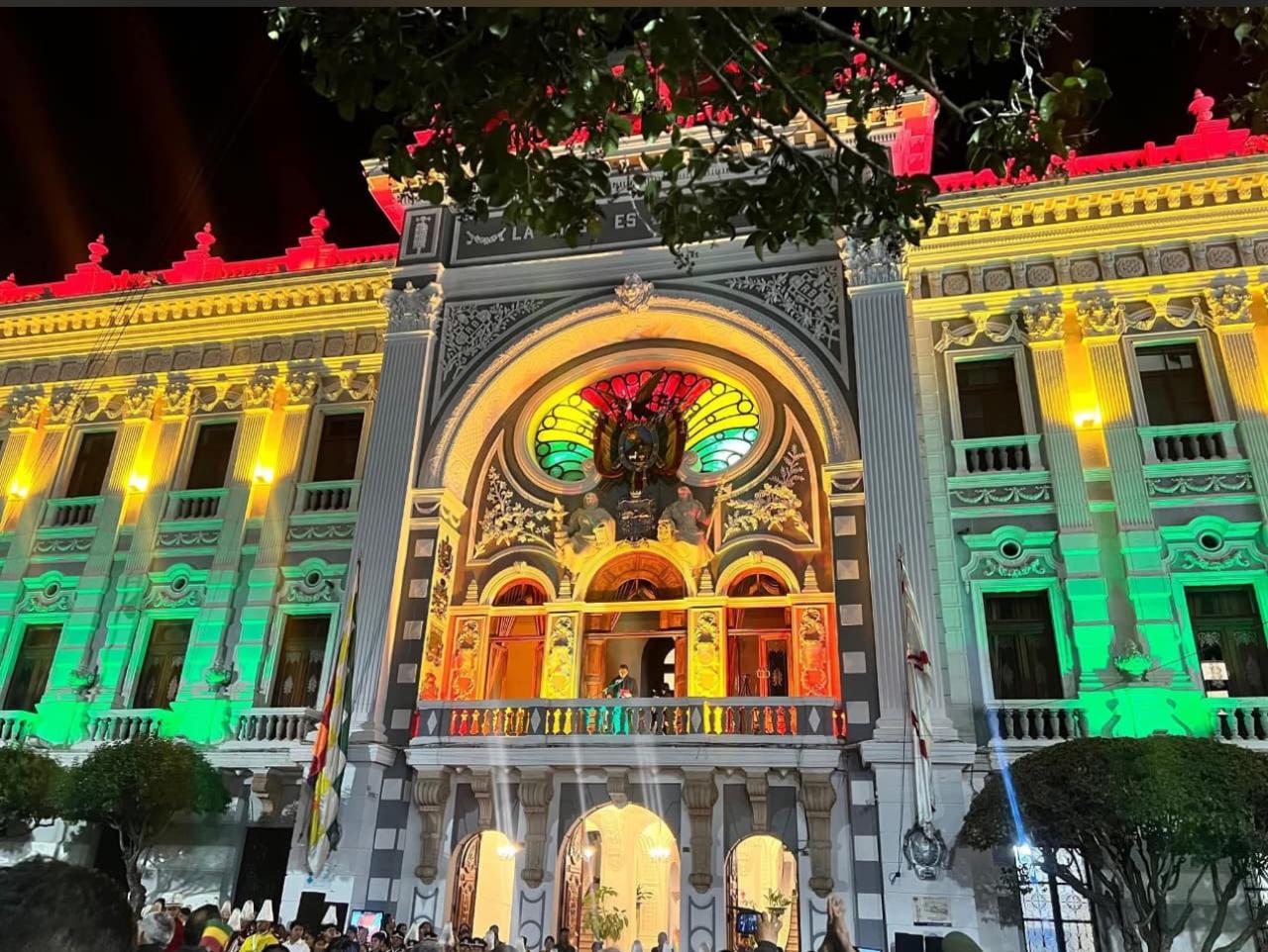 Frontis de la Gobernación de Chuquisaca. Foto: ABI.