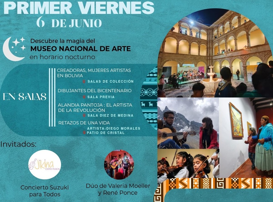 Museos y centros culturales del FC-BCB ofrecerán arte, música y teatro el primer viernes de junio