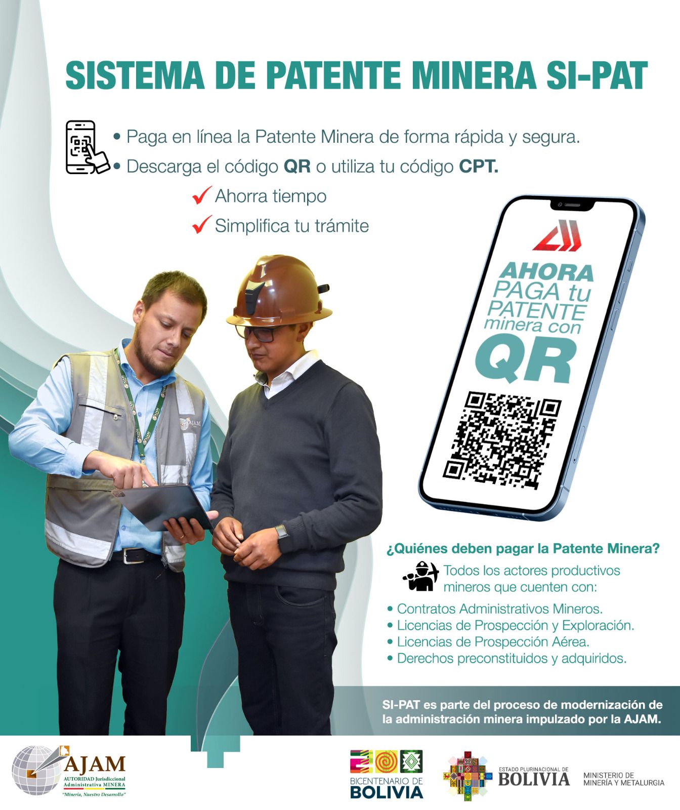 AJAM facilita pago de la patente minera con nuevo sistema SI – PAT
