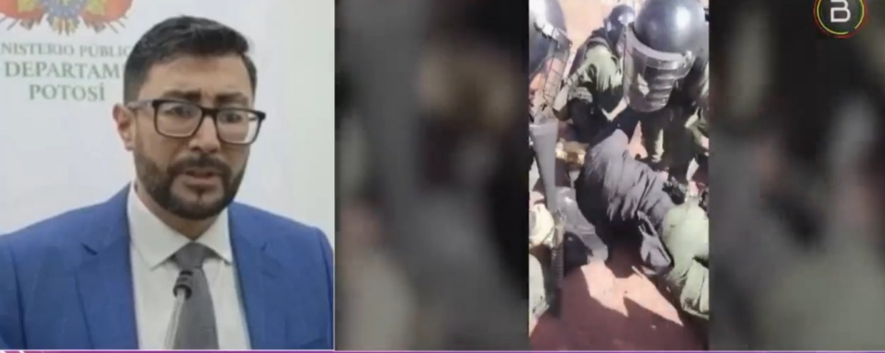 Policías fallecidos en desbloqueo en Llallagua fueron traslados a Huanuni para la autopsia de ley 