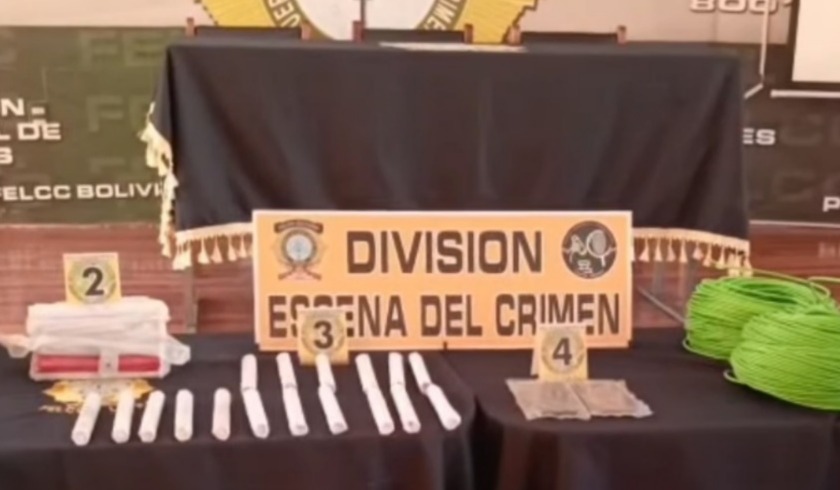 Aprehenden a dos personas con 120 cartuchos de dinamita y 600 fulminantes en Unduavi