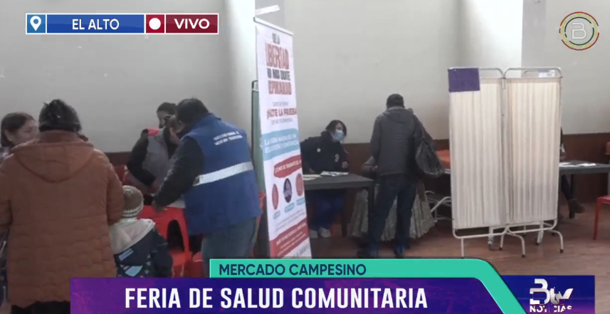 Realizan feria de Salud Comunitaria en el mercado campesino de El Alto