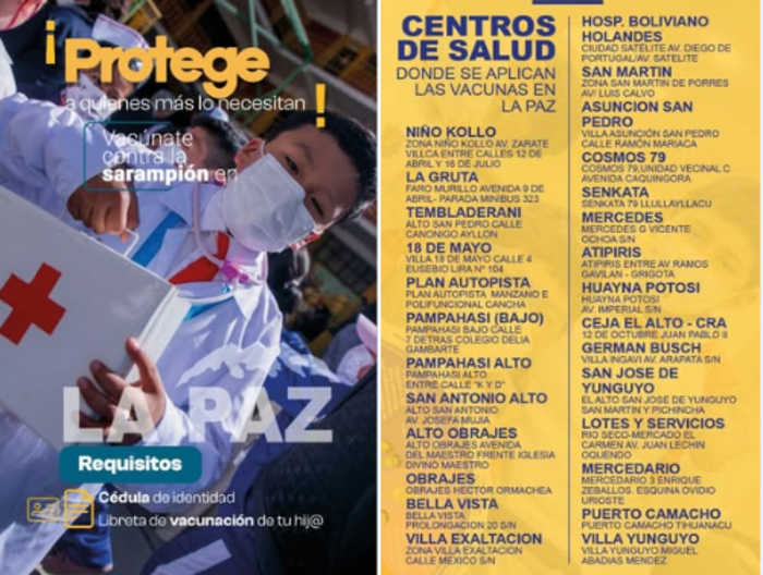 Conozca los puntos de vacunación masiva contra el sarampión