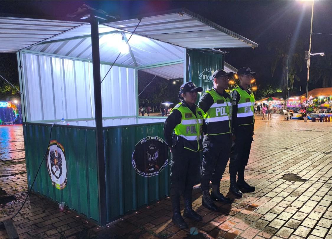 Caseta de vigilancia de la Policía Boliviana en Cobija, Pando. Foto: Comando Departamental Pando