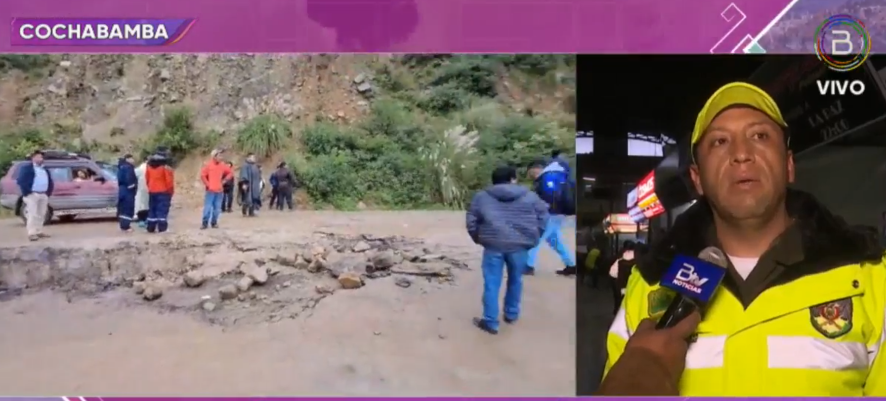 Restringen viajes al occidente del país por deslizamientos en Llavini