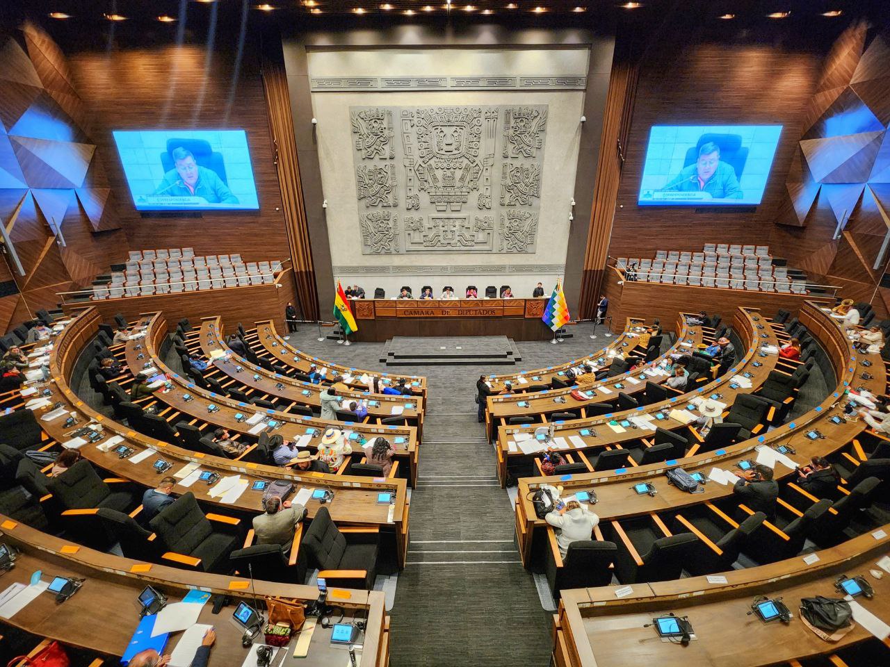 Diputados aplaza tratamiento de ley de debate obligatorio y de créditos por $us 335 millones