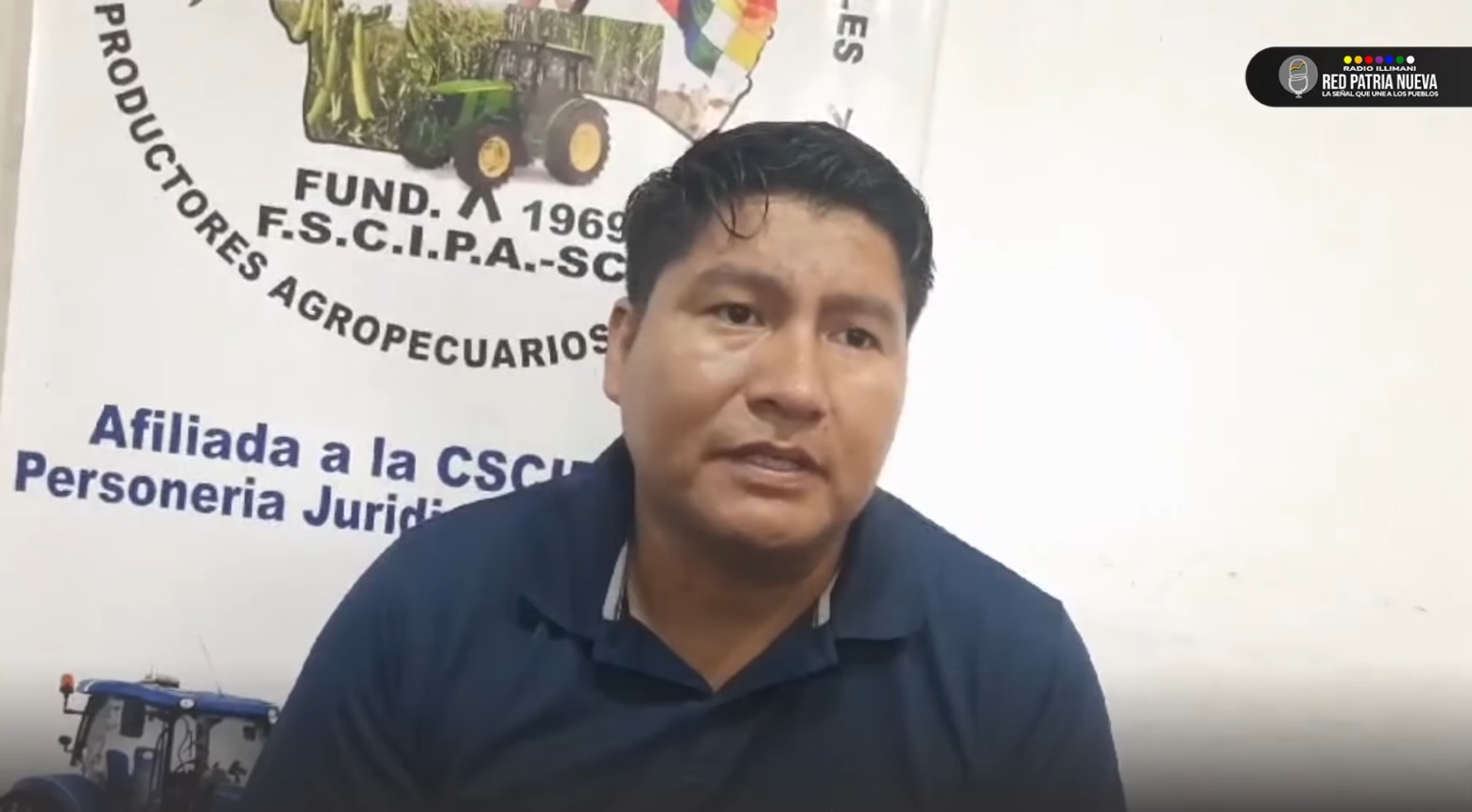 Secretario de Actas de la Federación de Interculturales de Santa Cruz, Ronald Villarroel. Captura: Radio Illimani