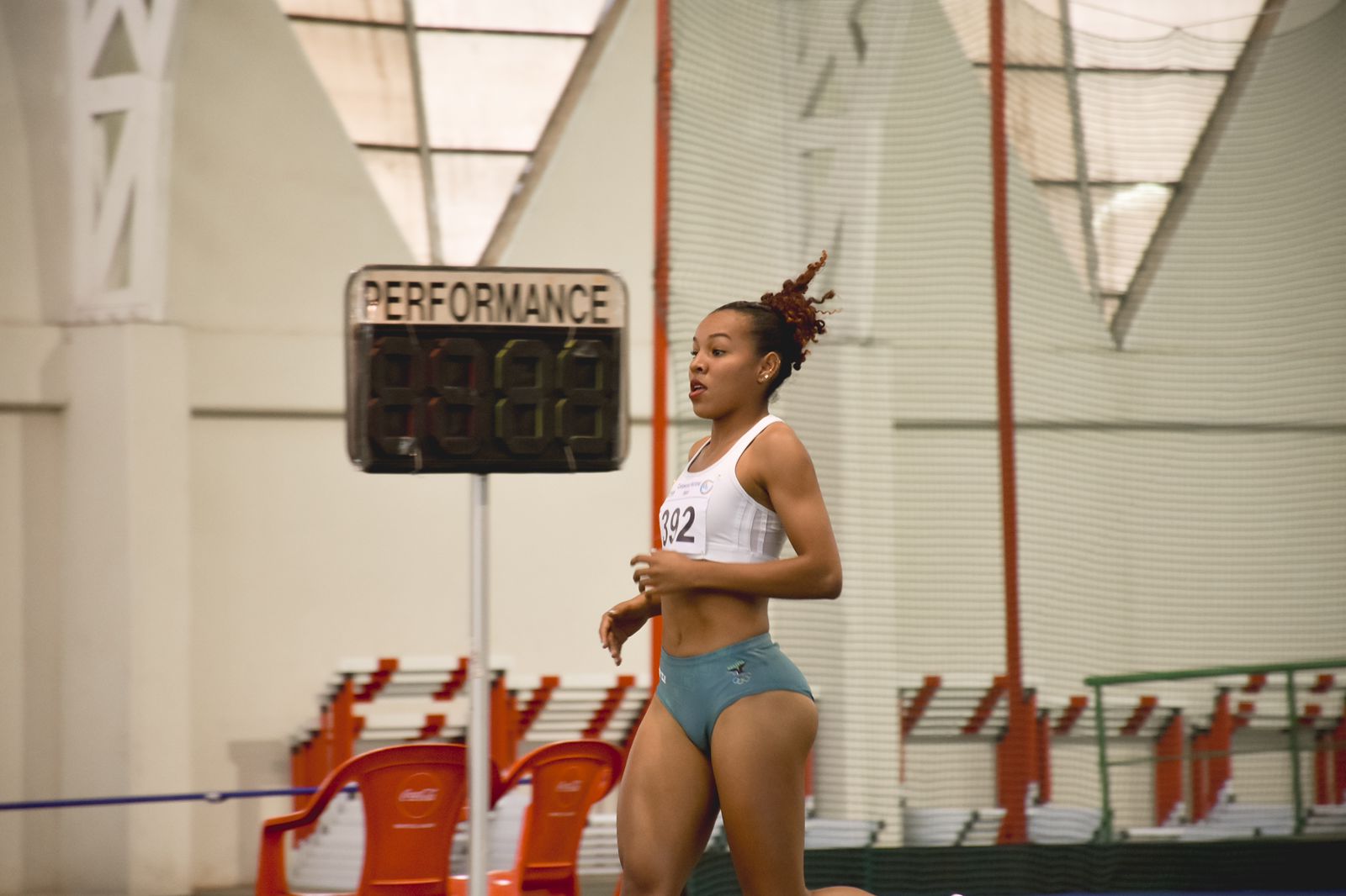 Guadalupe Torrez compitió con campeonas nacionales de Indoor en el Mundial de Atletismo China