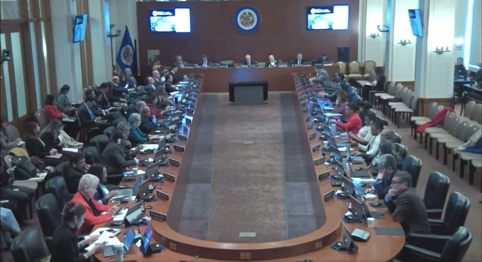 Sesión del Consejo Permanente de la Organización de los Estados Americanos (OEA) en Washington D.C. (EE.UU.). Captura: RRSS