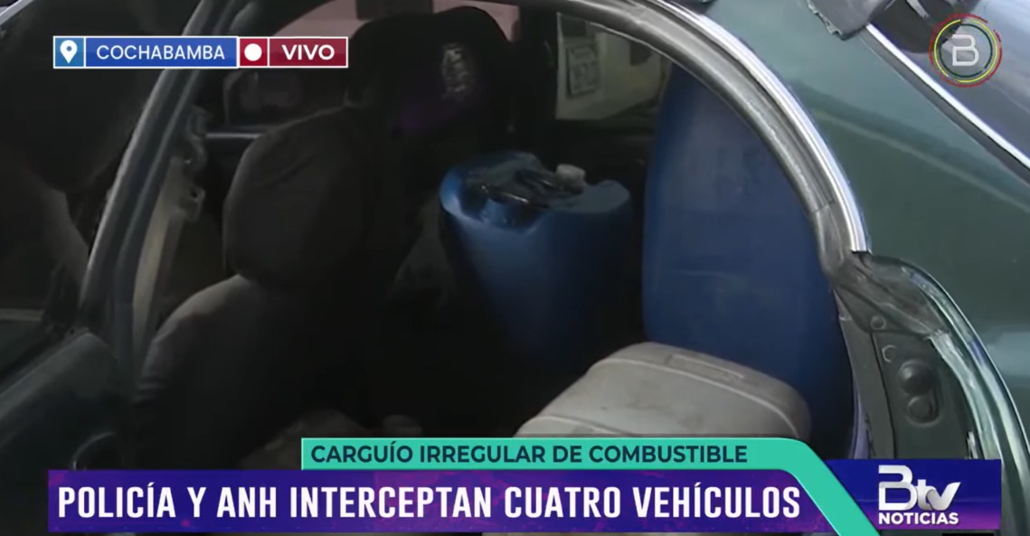 En cuatro vehículos acondicionados acopiaban ilegalmente combustible en Cochabamba