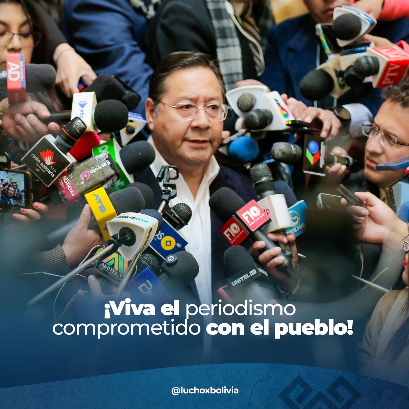 Arce destaca la labor periodística en defensa de la democracia y reafirma su compromiso con la libertad de prensa