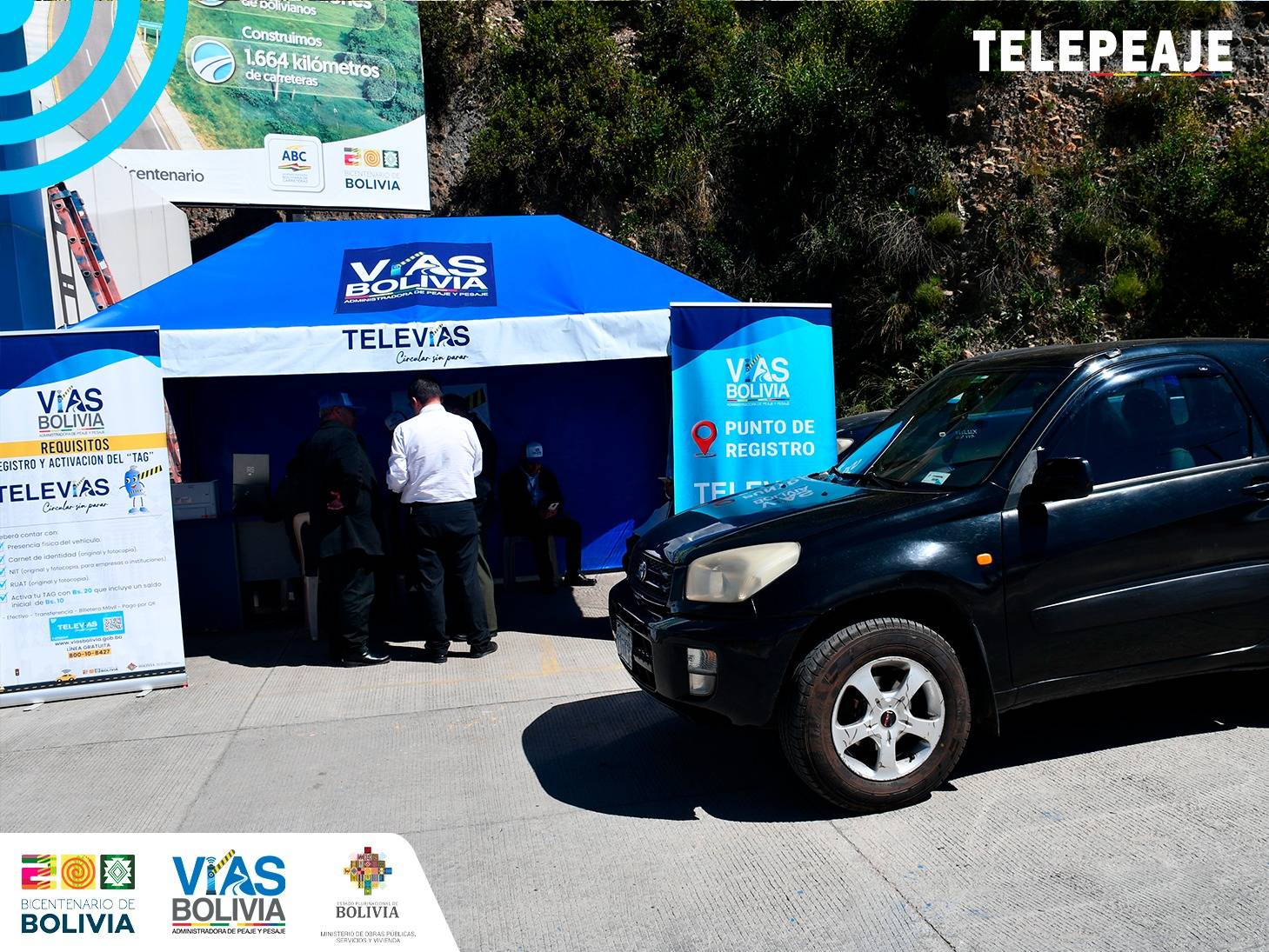 Vías Bolivia inicia registro masivo para activar el cobro electrónico de peajes