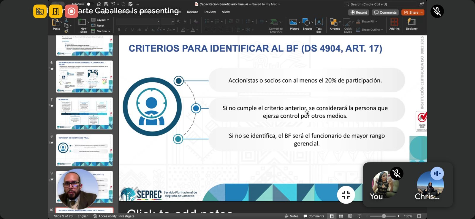 Sociedades anónimas de Santa Cruz se capacitan sobre el Beneficiario Final 