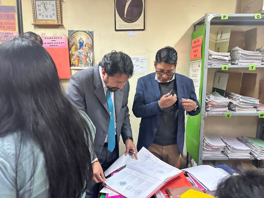 Magistratura detecta irregularidades en inspección en Juzgados Anticorrupción de La Paz