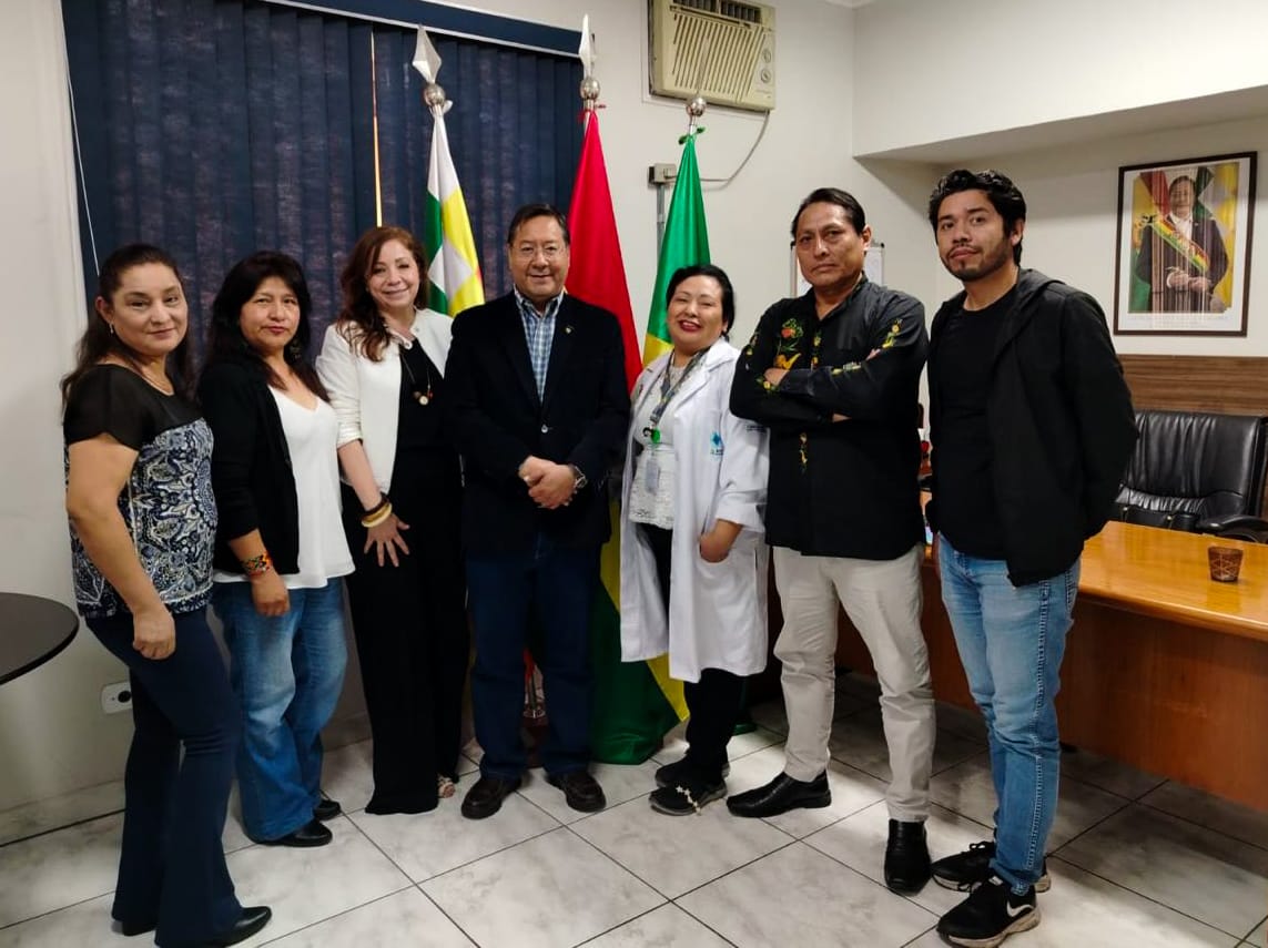 Presidente Arce escucha propuestas de la comunidad “Bolivianos Unidos en Brasil”