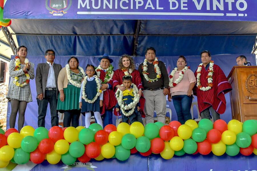 Estudiantes de Vinto se benefician con una infraestructura educativa con una inversión de más de Bs 5 millones