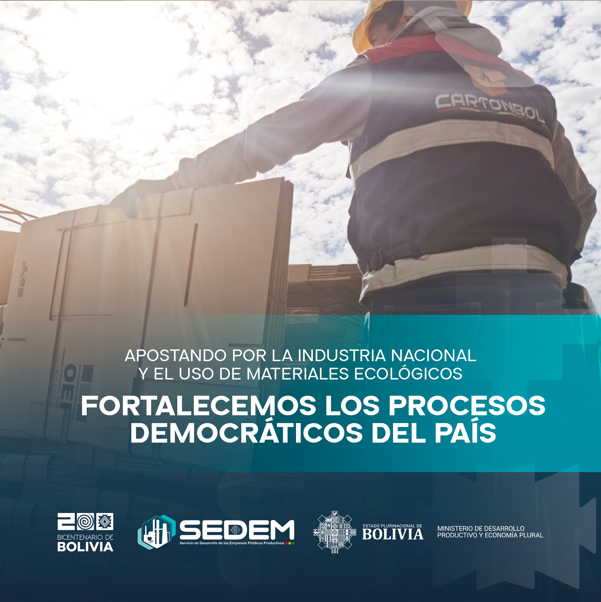 Estatal Cartonbol produce ánforas de sufragio y maletas electorales ecológicas y de calidad para el OEP