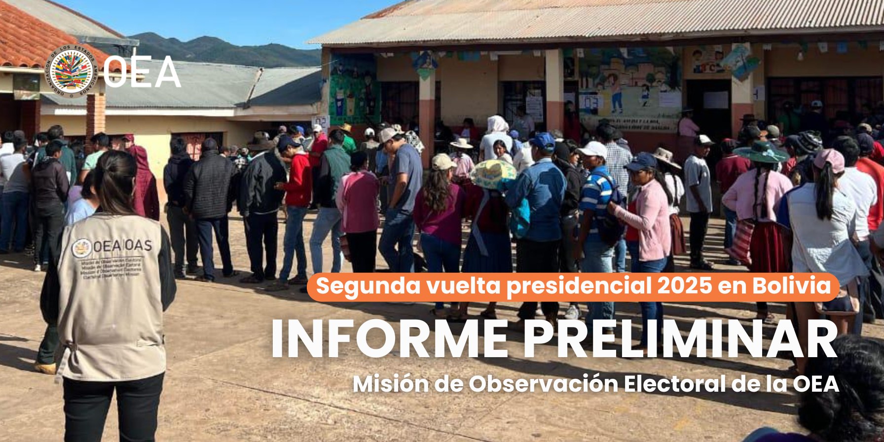 OEA rechaza toda manifestación infundada de fraude en Bolivia y descarta afectación del Sirepre