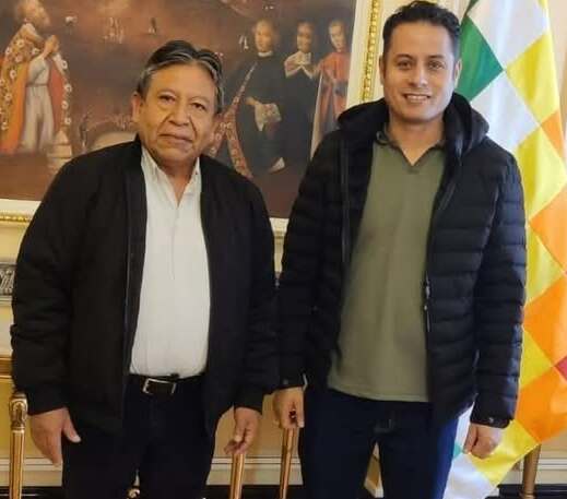 Vicepresidente electo Edmand Lara inicia reuniones de transición con David Choquehuanca