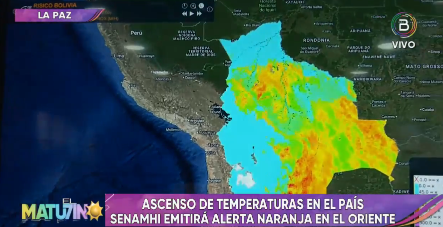 Senamhi emite alerta naranja por altas temperaturas que superarán los 40°C en el oriente de Bolivia