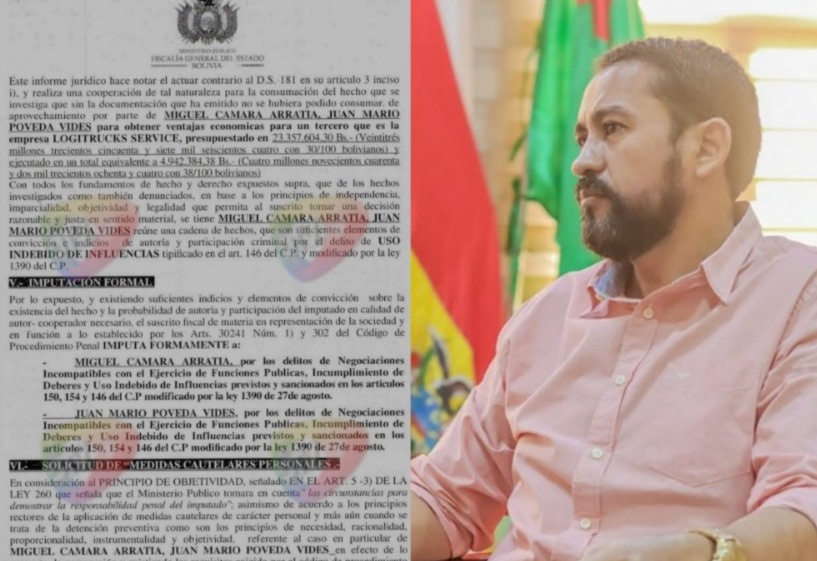 Fiscalía imputa al alcalde de Trinidad por el caso “falso aluvión” y solicita detención preventiva en penal de Mocoví