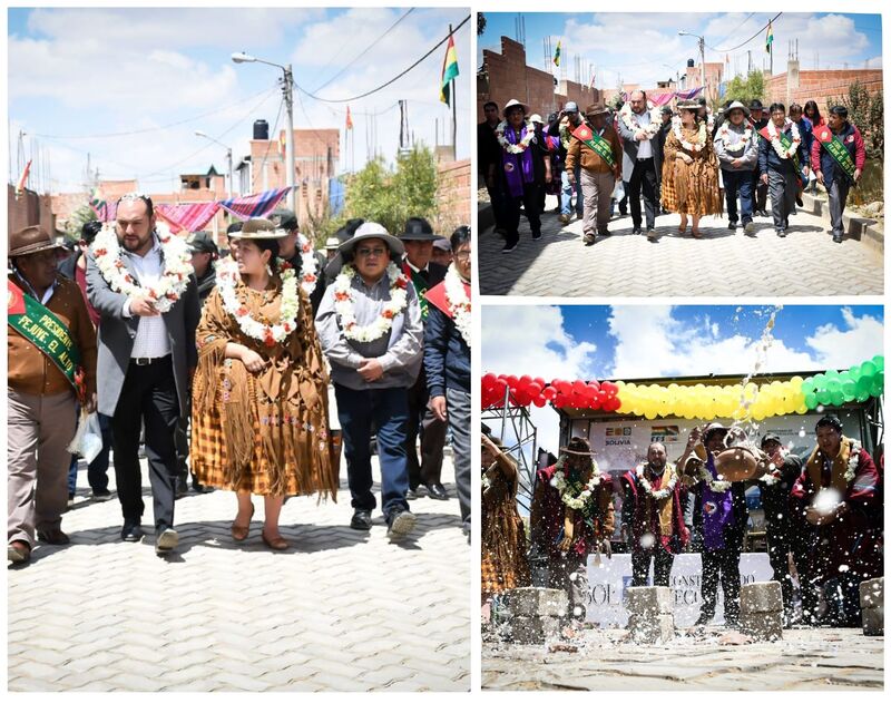 El Gobierno entrega obras de enlosetado y 148 viviendas en El Alto con una inversión de Bs 60 millones