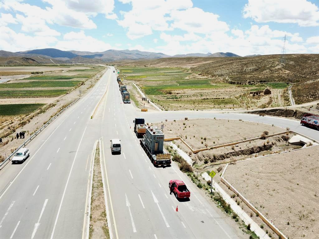 Llegaron los transformadores trifásicos de 79 toneladas para la Hidroeléctrica Ivirizu