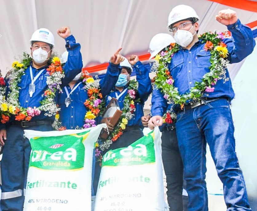 Gobierno garantiza producción de fertilizantes para la seguridad alimentaria de los bolivianos