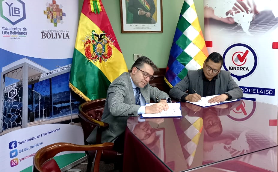 YLB e Ibnorca firman convenio de cooperación para fortalecer la normalización técnica