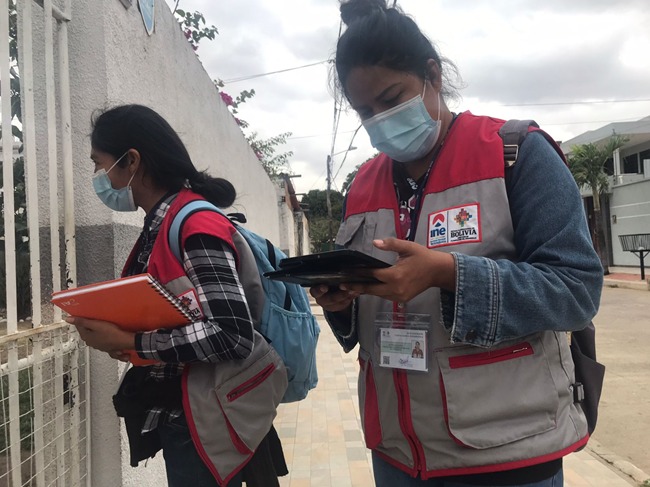 Brigadas del INE visitan barrios de Santa Cruz para la actualización cartográfica